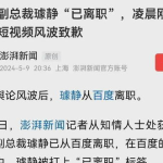 百度副总裁璩静深夜致歉,澄清言论引发争议，反思离职风波”
